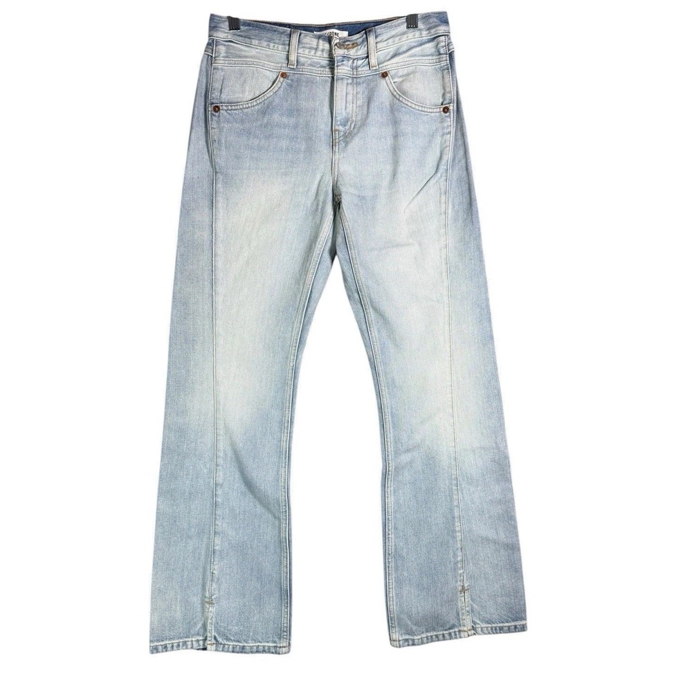 RE/DONE Marea Mid Rise Kick Flare Jeans Light Wash Blue Size 26 (28.5")NEW $298 - Picture 3 of 7